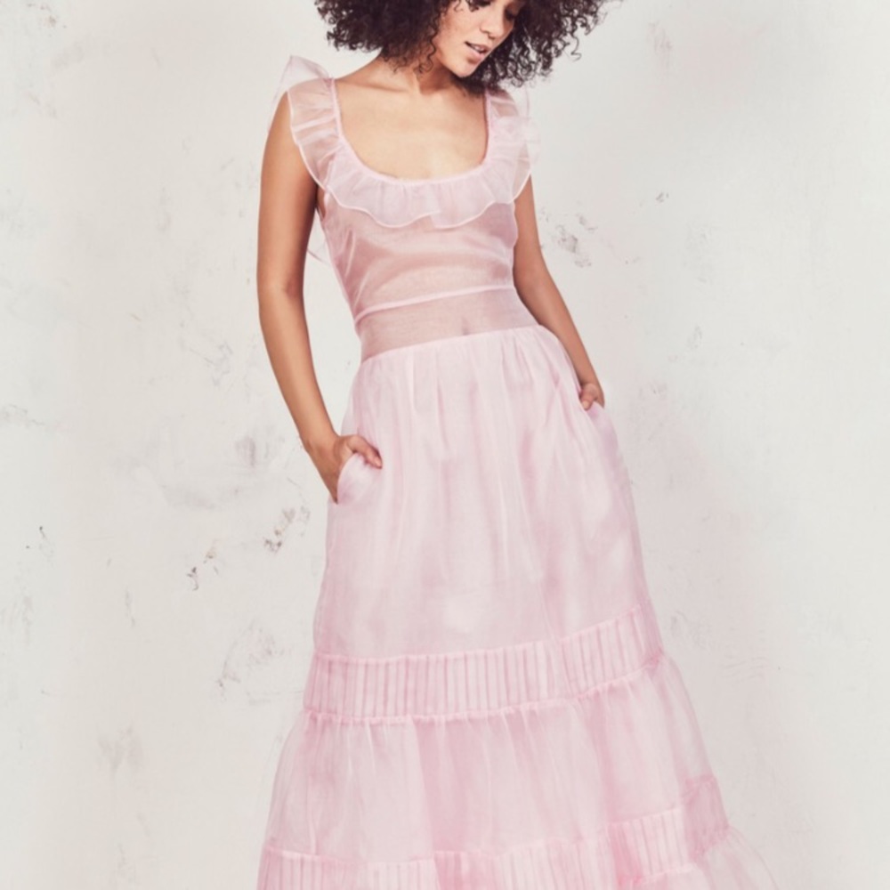 Loveshackfancy Joanne dress pink size 4 NWT!